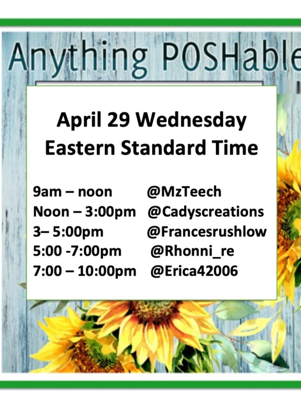 MzTeech Anything POSHABLE Share Show with Pam.